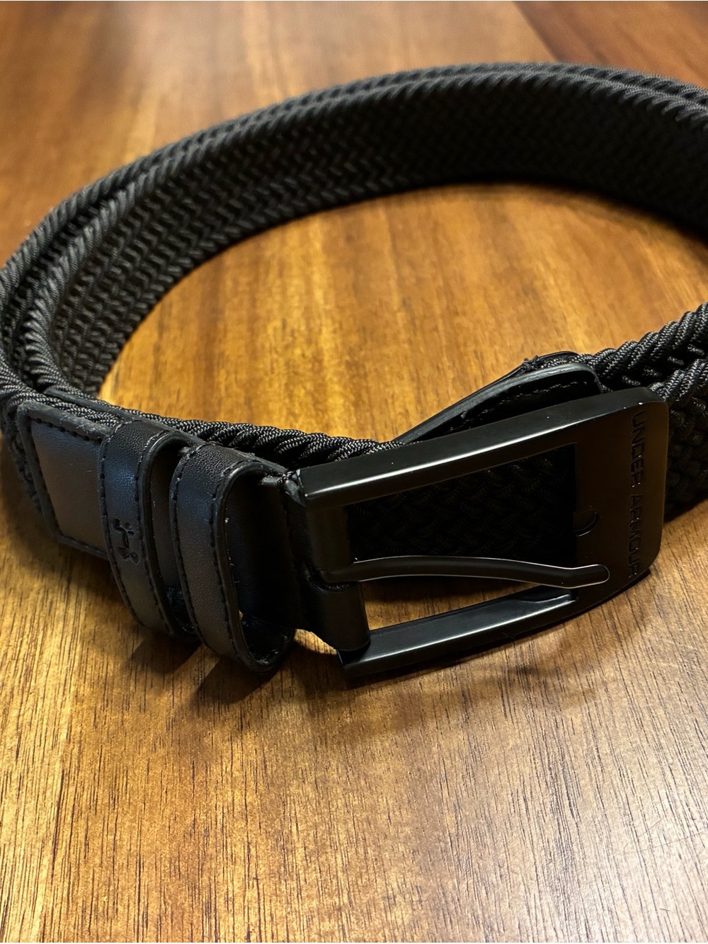 Under Armour Black Woven Stretch Belt with Matte Buckle